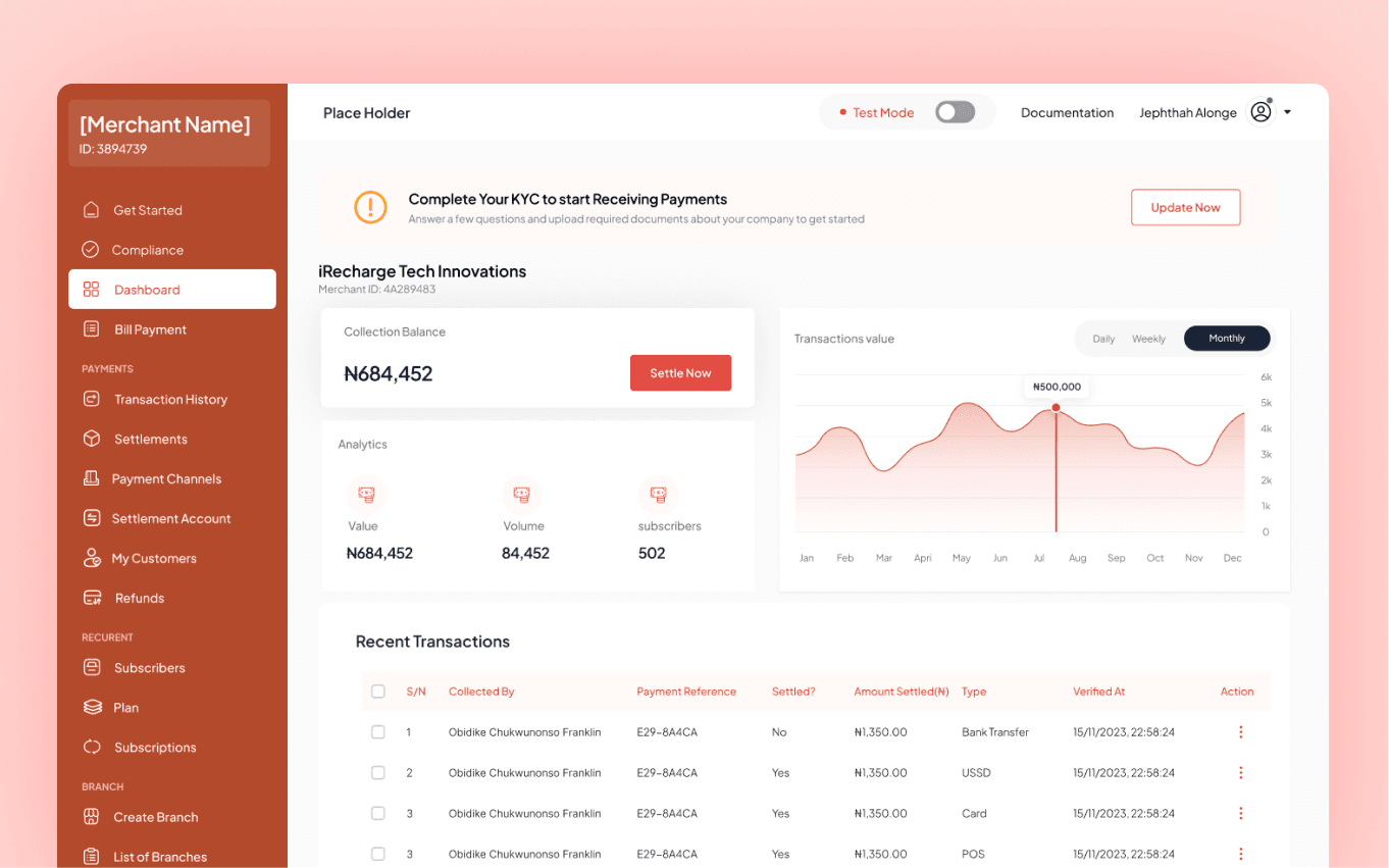 Enterprise Payment Platform Design and Development, Driving 3.5x Conversion Growth with over 1million daily transactions. screenshot
